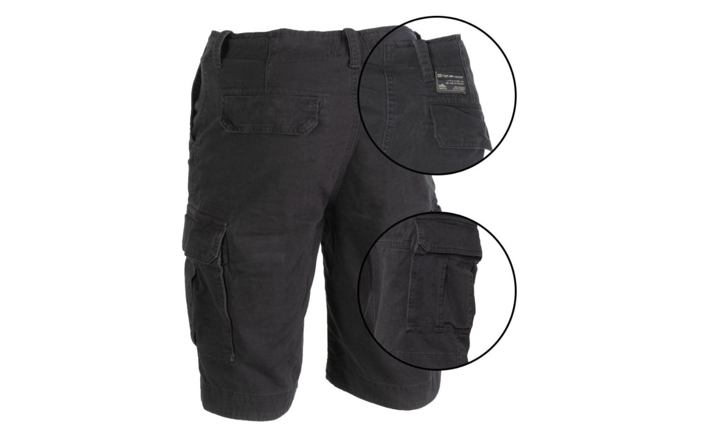 MIL-TEC US BDU Shorts Bermuda Army Patrol Outdoor Hunting Fishing Black Vintage