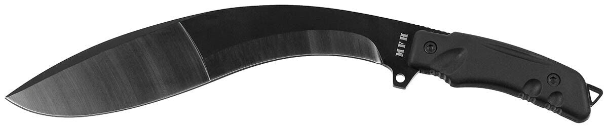 Machete Kukri Black ABS Handle Nylon Sheath Leg Straps Survival Knife Steel