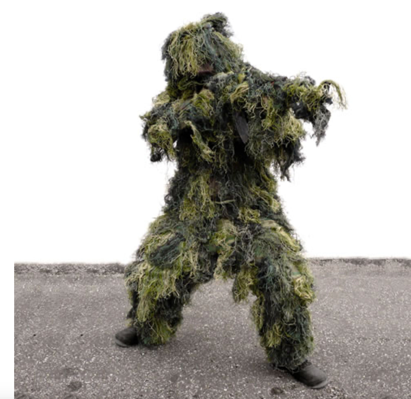 Military Ghillie Parka Suit Sniper Recon Outdoor Hunting Fire-Retardant Woodland