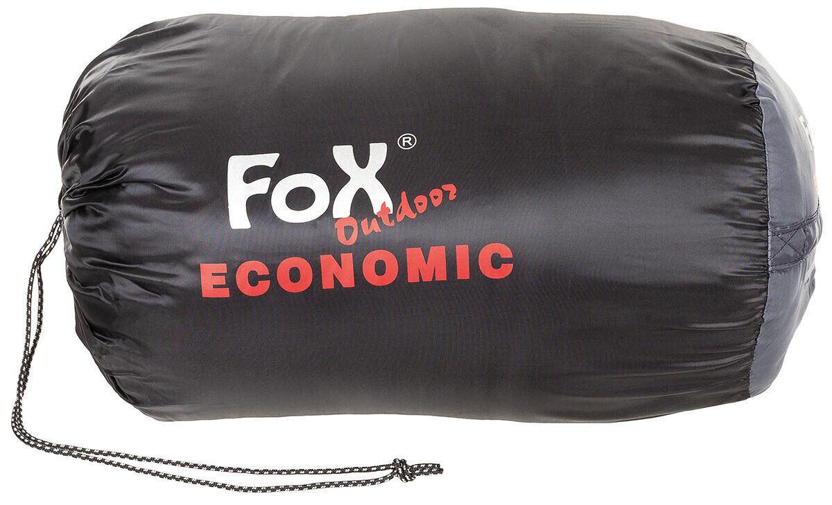 Economic Mummy Sleeping Bag Black-Grey -4?C to +18?C Hood & Drawstrings