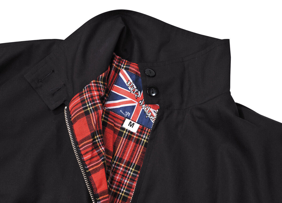Jacket Men's Military Style English Bomber Biker Black Hip Pockets MFH
