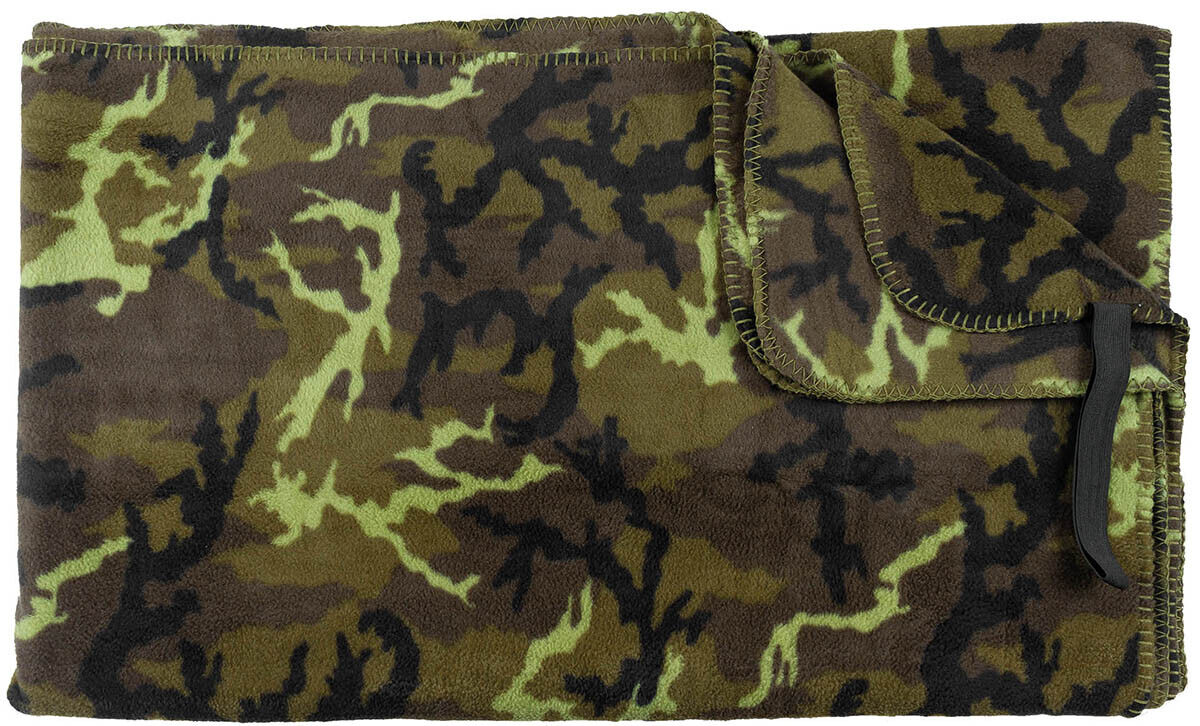 Military Army Fleece Blanket With Blanket Polyester M 95 CZ camo ca.200x150cm