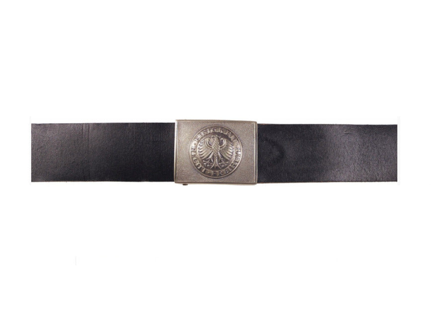 Original German Army Belt Genuine Leather Bundeswehr Military Issue Pants Used