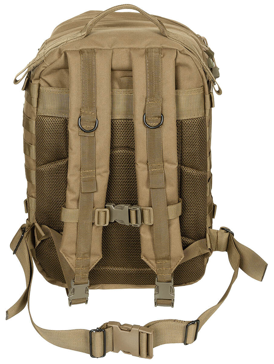 US 40L Backpack Assault II Tactical MOLLE Coyote Tan Airsoft MFH Brand