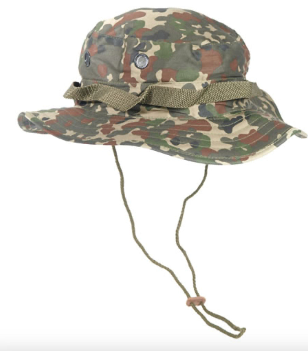 US Army Style Hat Weatherproof Breathable Trilaminat Boonie Boonie Cap Flecktarn