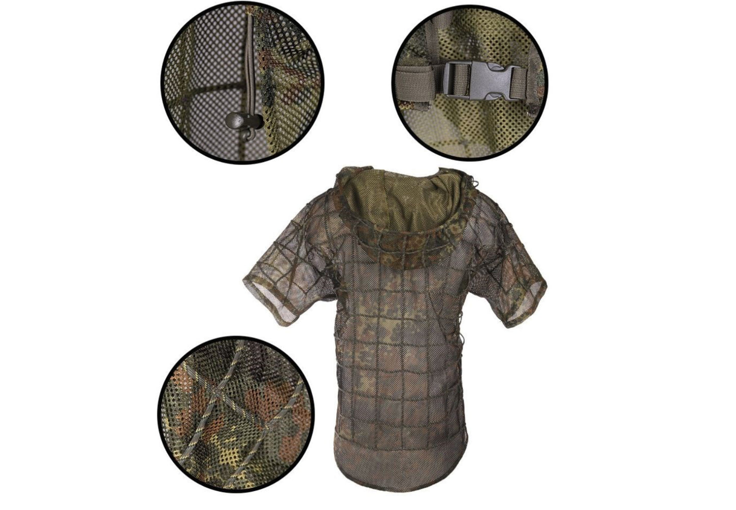 Military Ghillie Parka Suit Sniper Recon Outdoor Hunting Flecktarn One Size