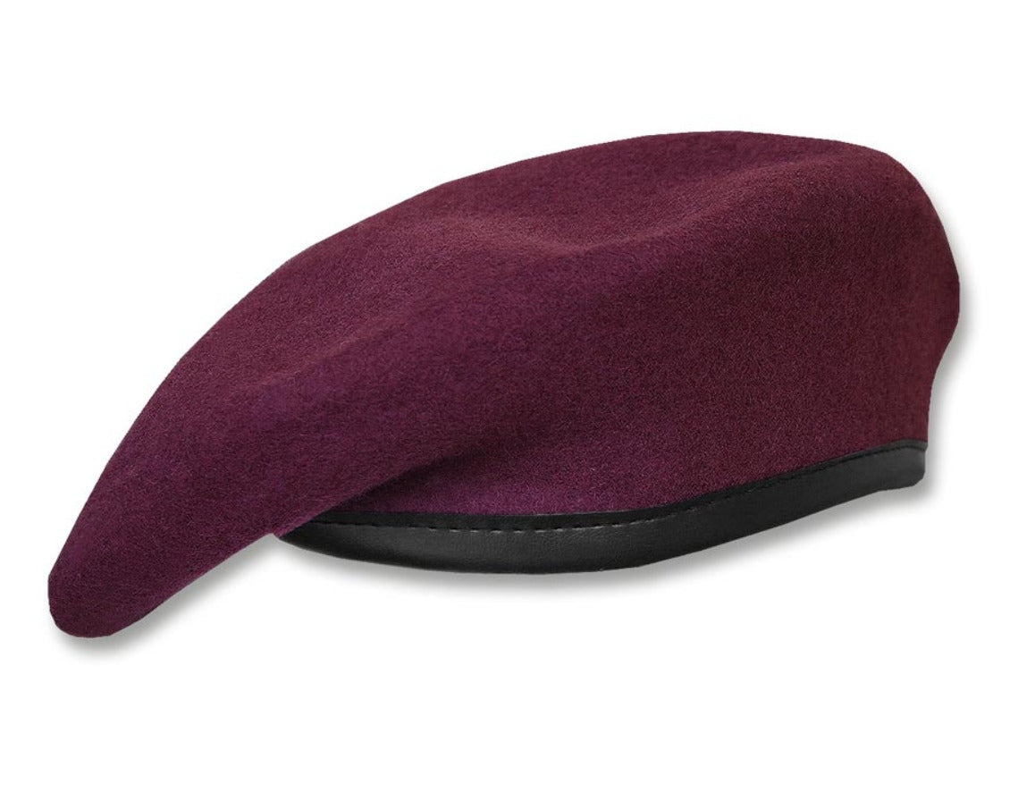 Original Plein Ciel Beret German Army Commando 100% Merino Wool Burgundy