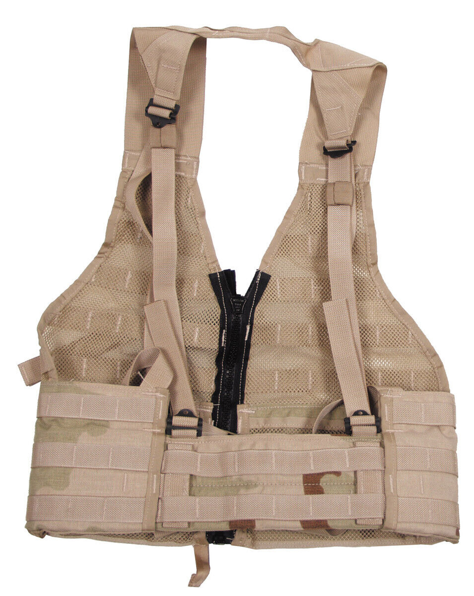 Original US Army Military Combat Vest MOLLE II Modular FLC 3 Col. Desert Used