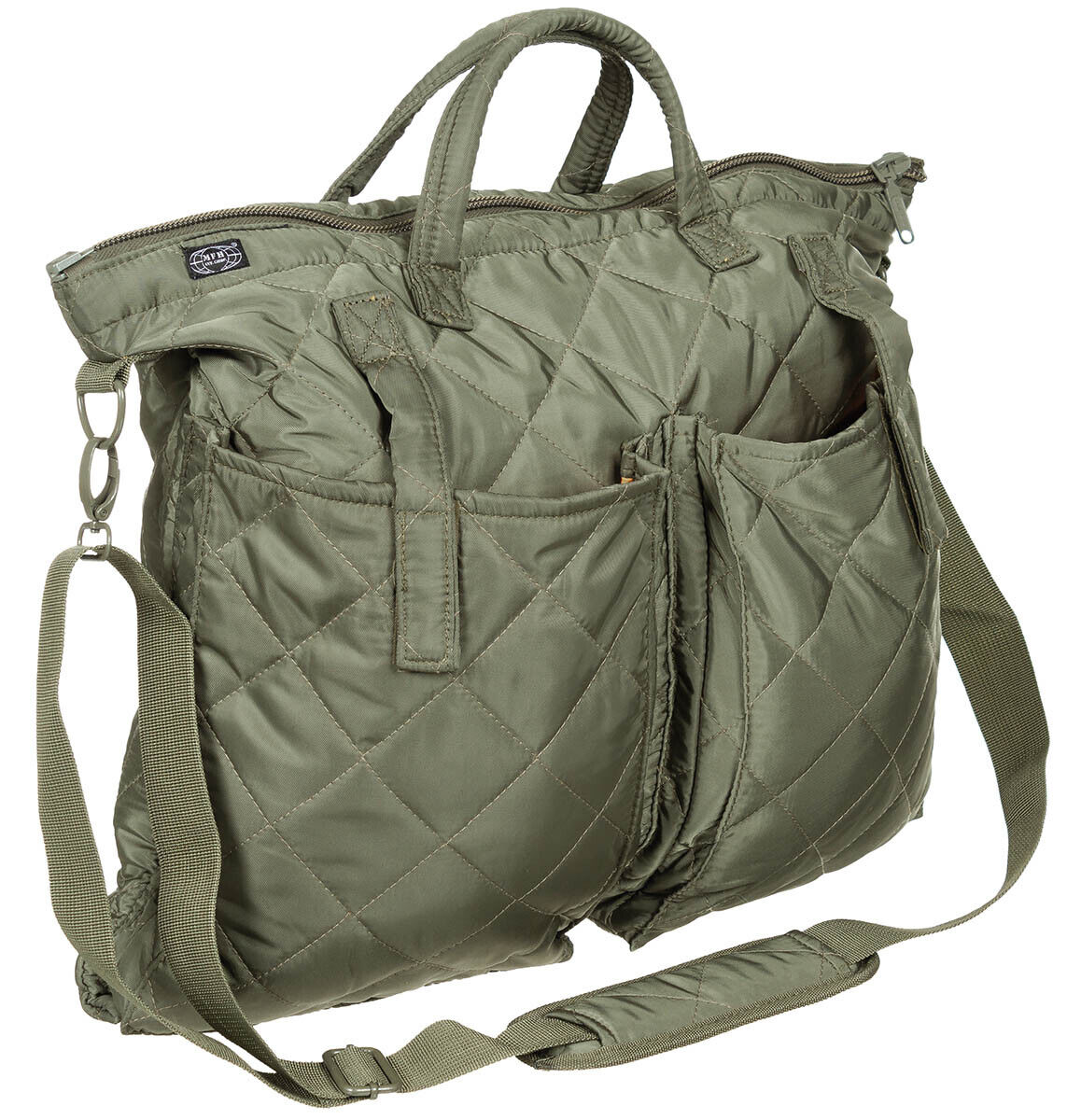 Bundeswehr Flight Helmet Bag OD Green Versatile Design Detachable Shoulders