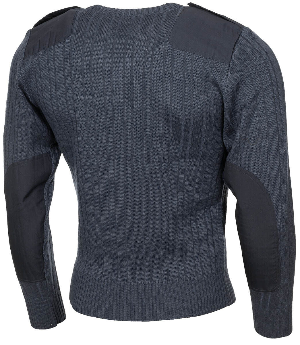 Original CZ Army Military Style Pullover M 97 V-neck Blue 50% Wool