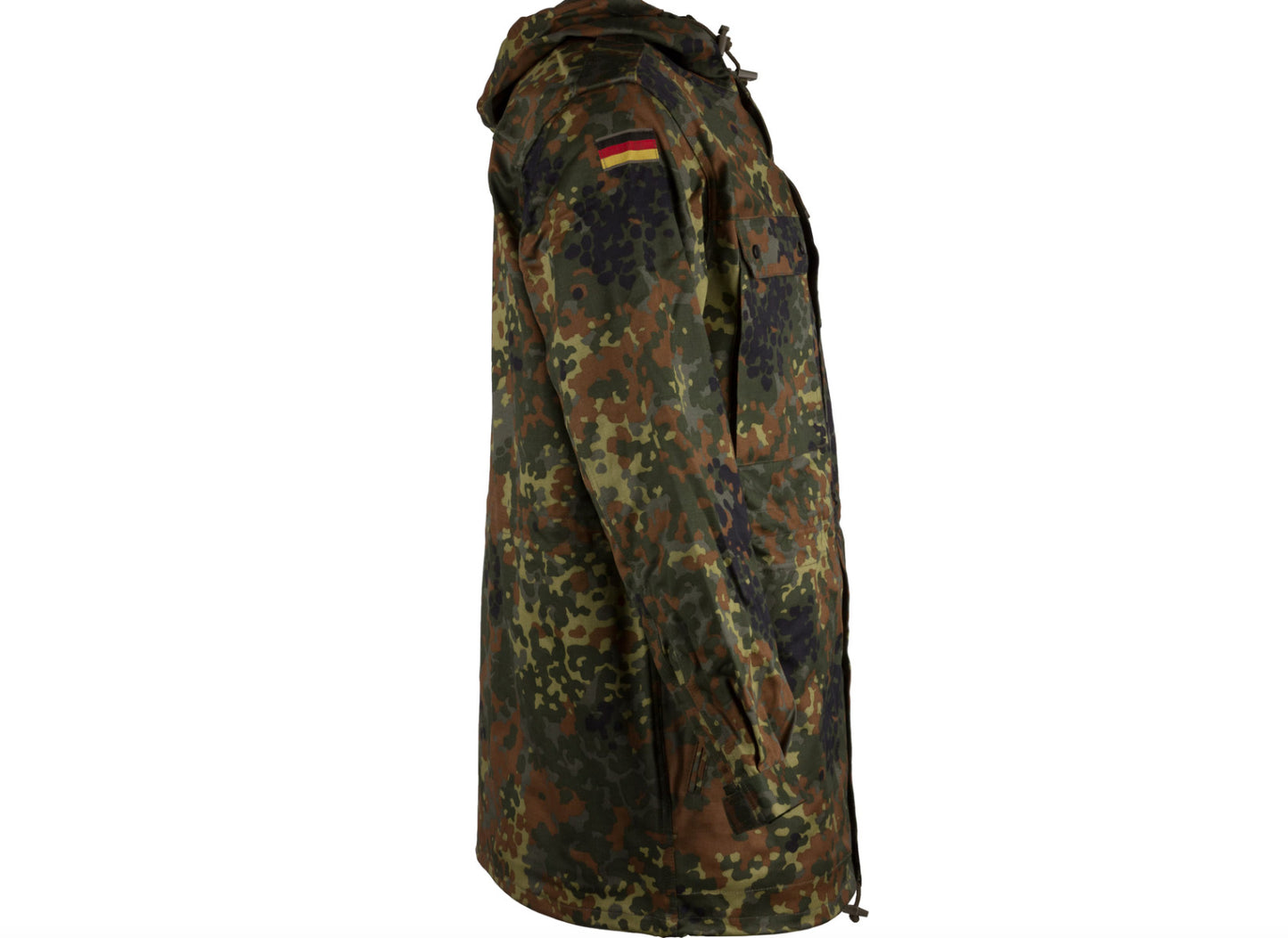 Original German BW Army Field Jacket Parka Military Issue Flecktarn Camo Used
