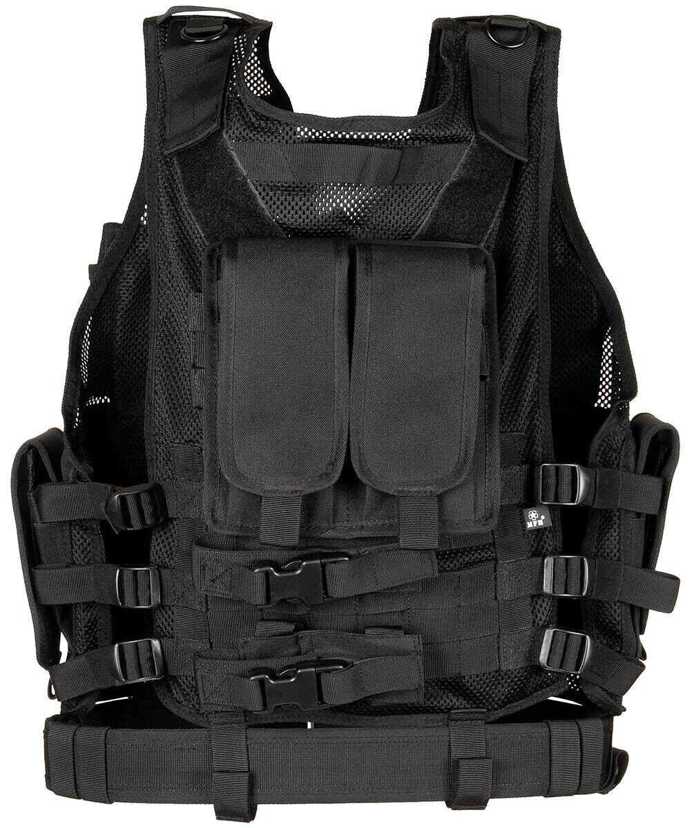 US Army Military Combat Vest USMC With Belt Black Molle Adjustable One Size
