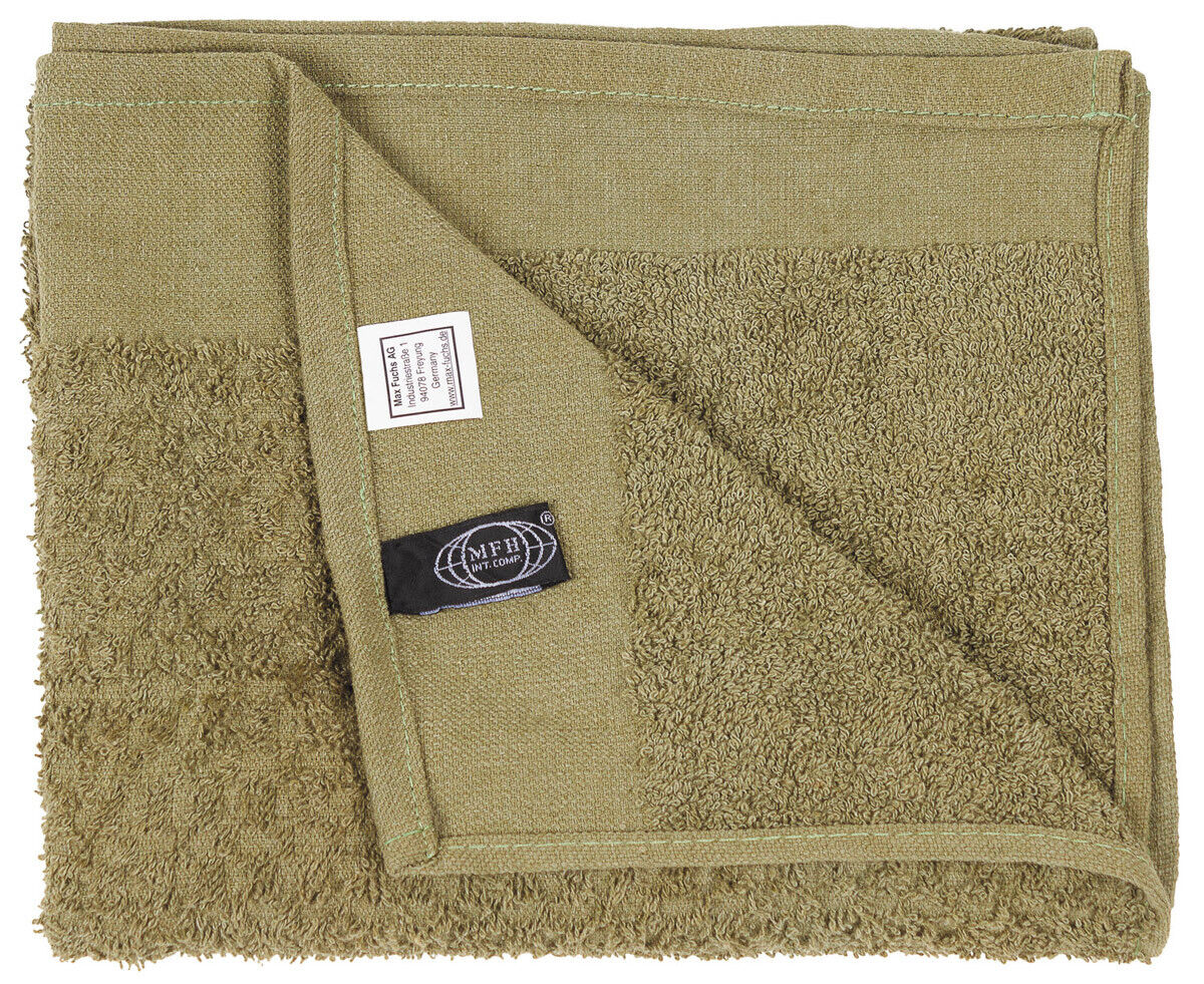 Bundeswehr Army German Military Towel Terry OD green 90x45cm