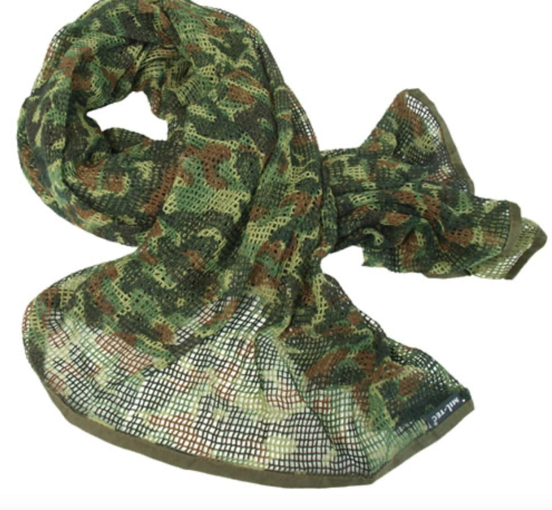 Military Army Style Net Scarf Universal Camouflage 100% Polyester Flecktarn