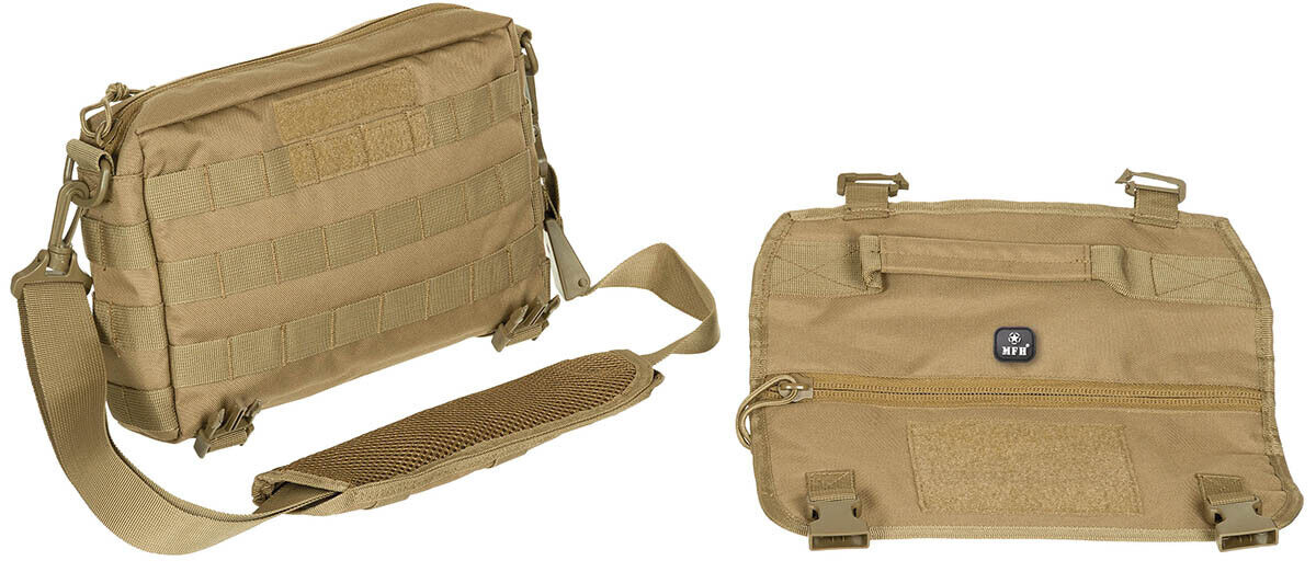 Shoulder Bag Military Army Combat Style Deluxe Adjustable MOLLE Coyote Tan