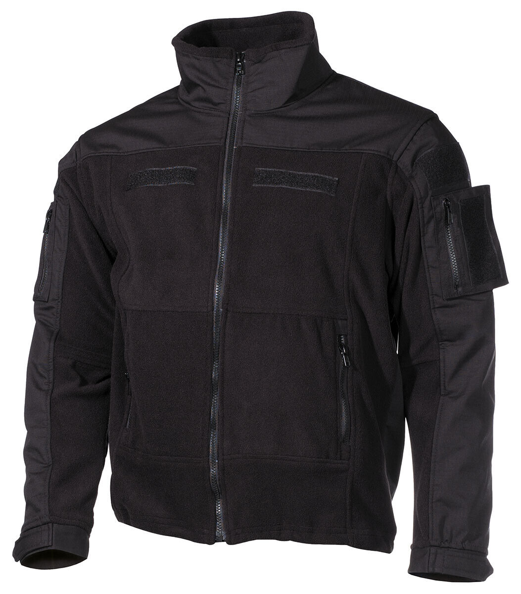 Army Jacket Combat Lining Tactical Military Fleece SoftShell Breathable Black
