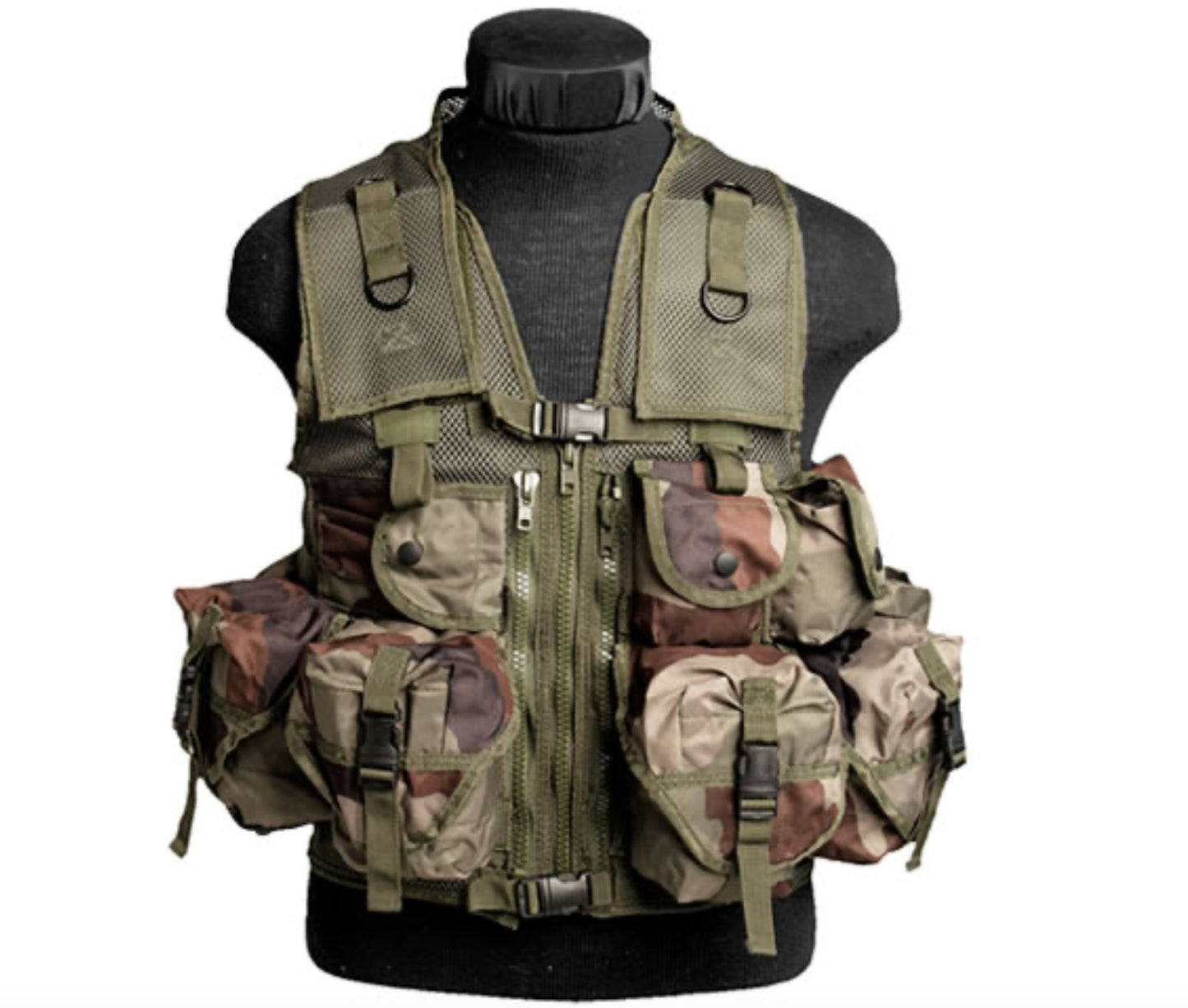 Military Army Combat Tactical Vest Modular System 9 Pockets CCE Camo One Size
