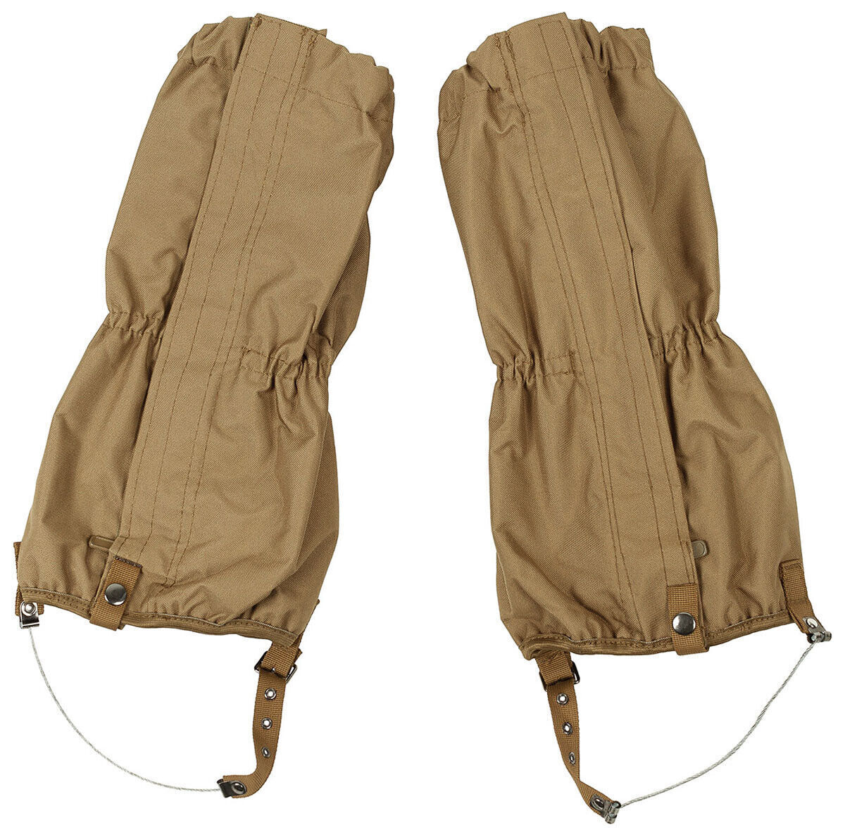 Gaiters Hight Quality Outdoors Durable Brown With Zip Steel Wire