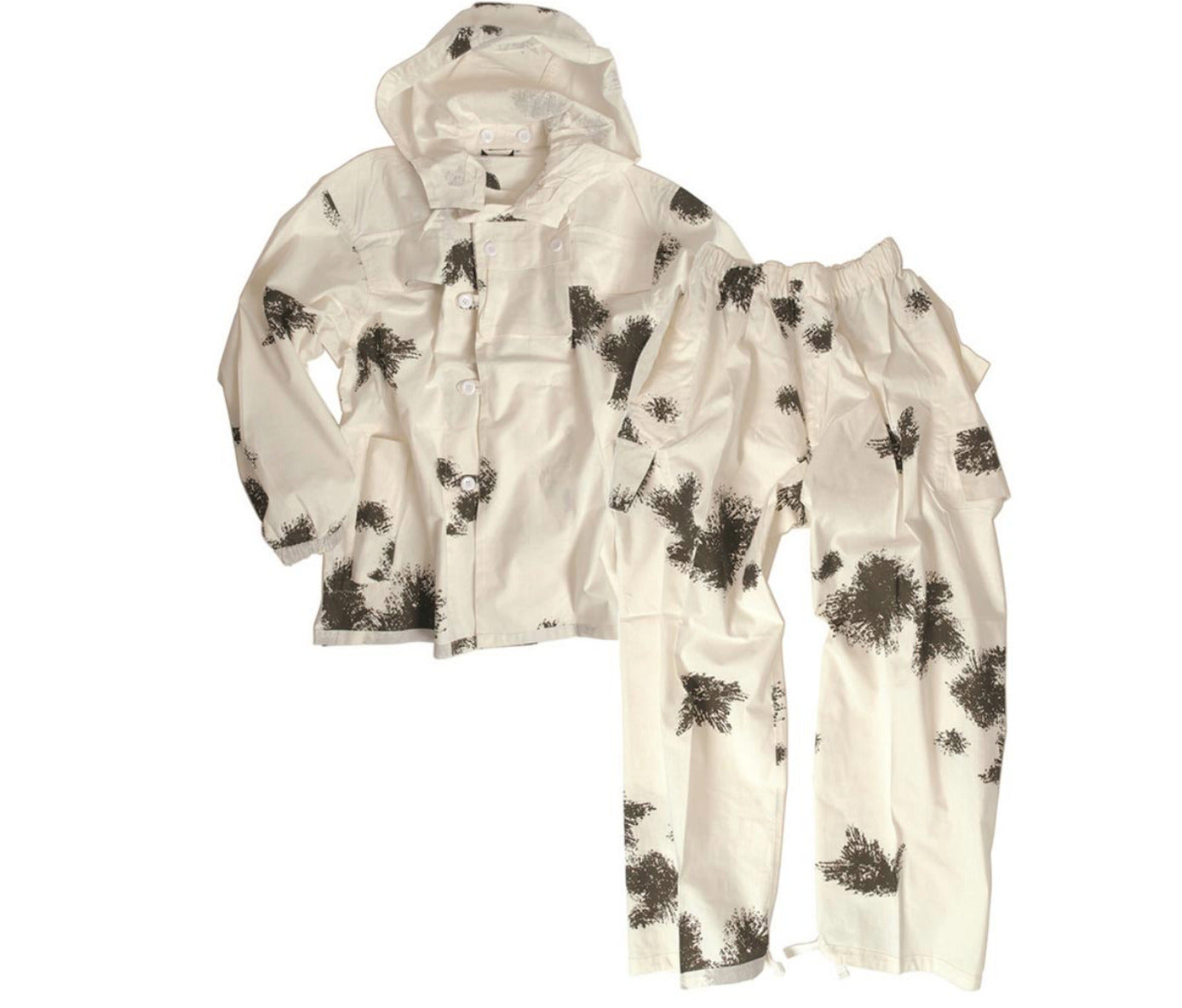 German Army BW Bundeswehr Jacket with Pants Snow Camo Suit Cotton