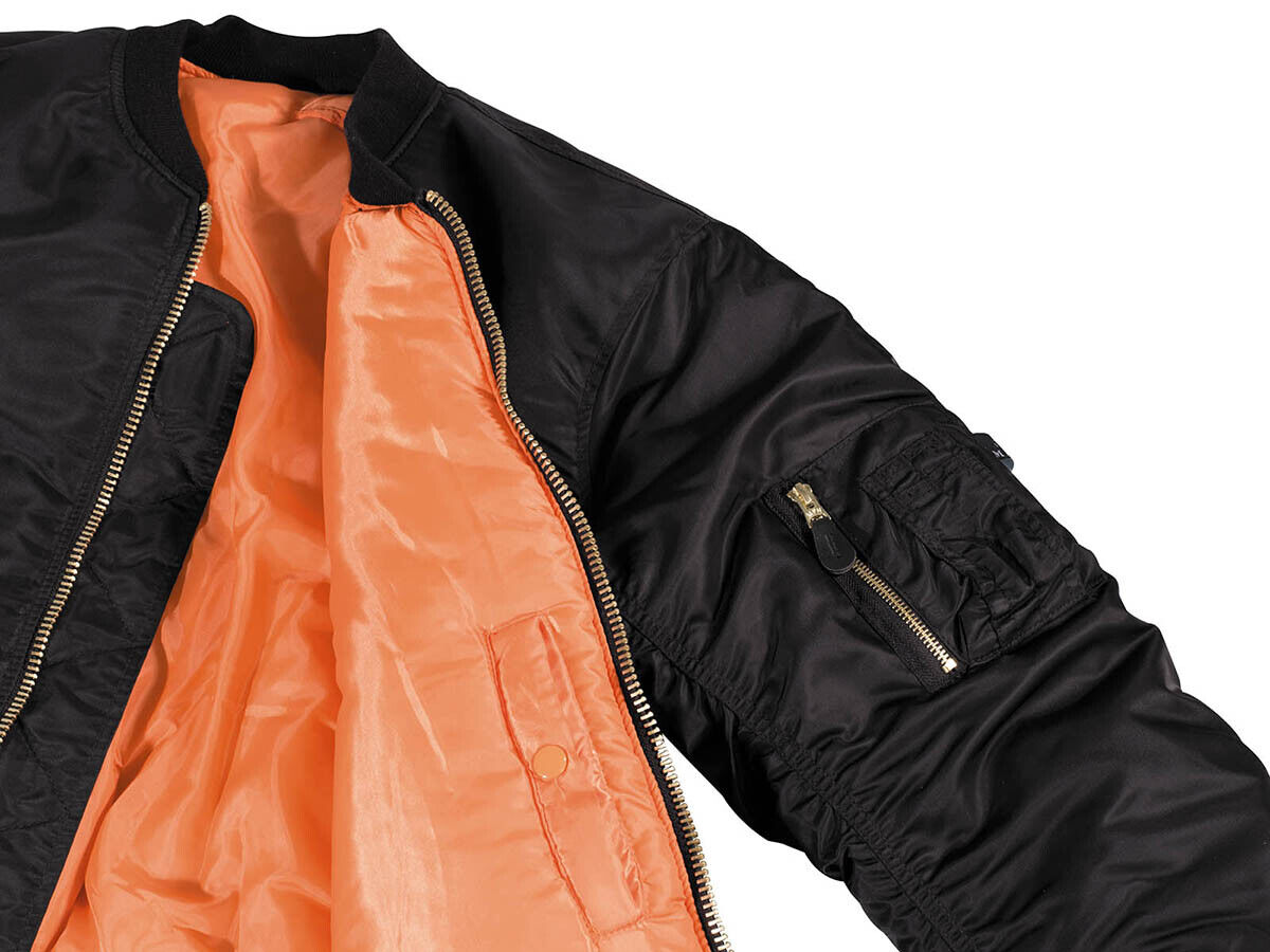 US Army Mens Bomber Jacket MA-1 Air Force Fly Military Pilot Flight Outdoor Coat