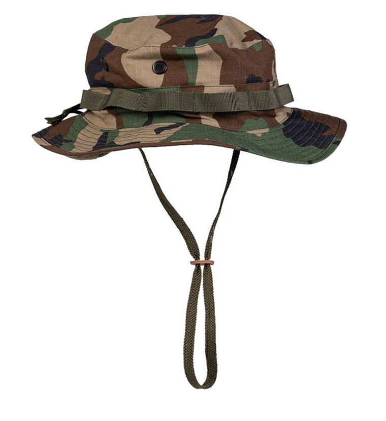 US Army Style Hat Outdoor Hunting Fishing Boonie Summer Cap Woodland One Size