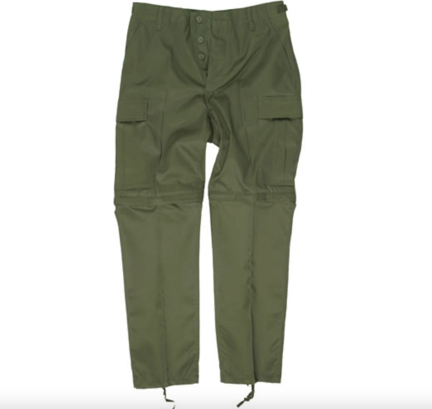 Outdoor Zip-Off BDU Style Pants Hiking Camping Trekking Trousers OD Green