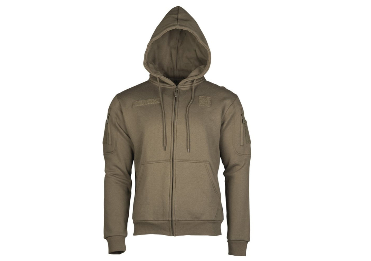 MIL-TEC Ranger Military Tactical Zipped Hoodie Sweater Mens Outdoor OD Green