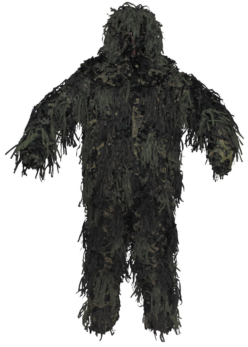 Military Outdoor Camo Suit Hunting Ghillie Jackal 3-D Body System Woodland