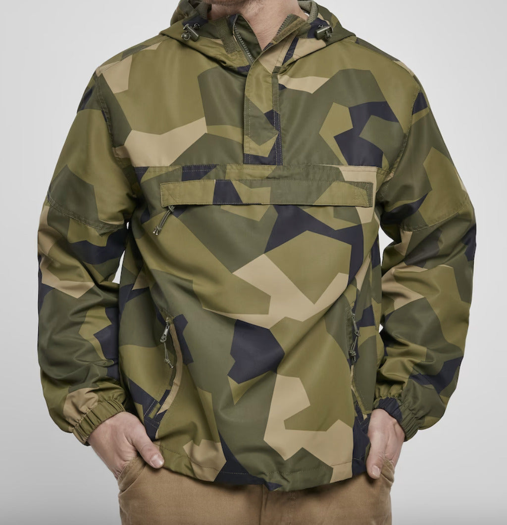 Brandit Jacket Windbreaker Anorak Summer Hoodie Rain Jacket Swedish Woodland