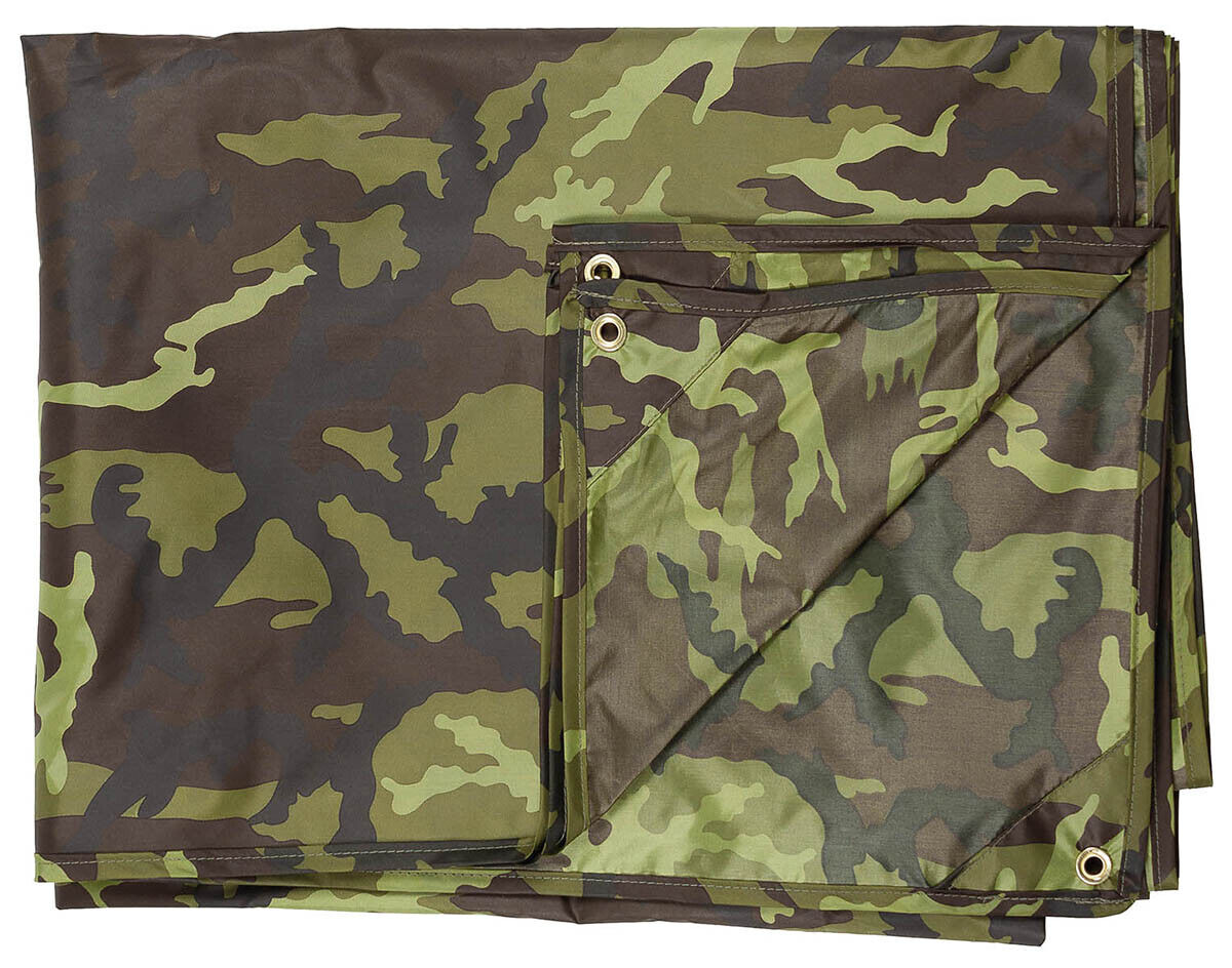 Tarpaulin Waterproof Military Army Outdoor Cover M 95 CZ Camo ca. 400x500cm