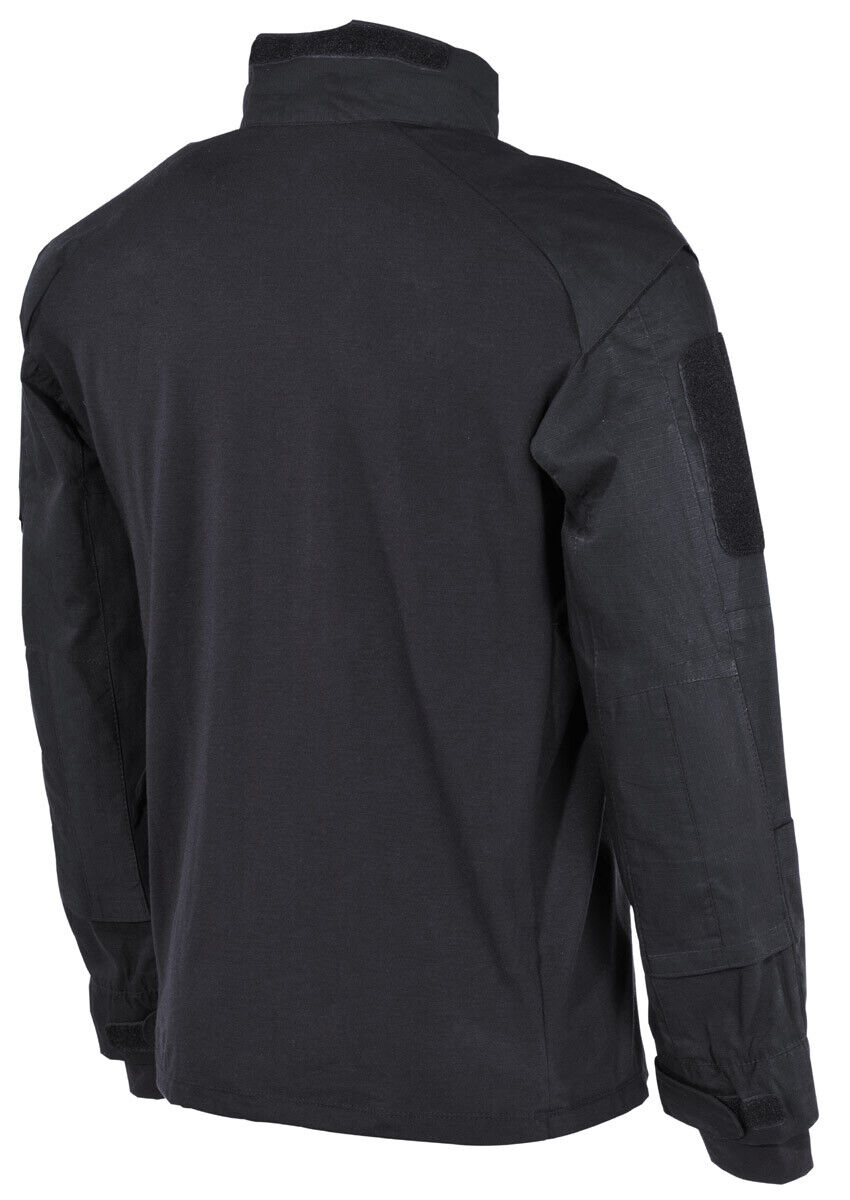 US Tactical Shirt Mens Combat Police Security Jacket Ripstop Uniform Black MFH