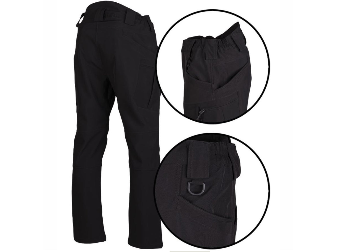 MIL-TEC Military Army Trousers Moleskin Tactical Field Pants Softshell Black