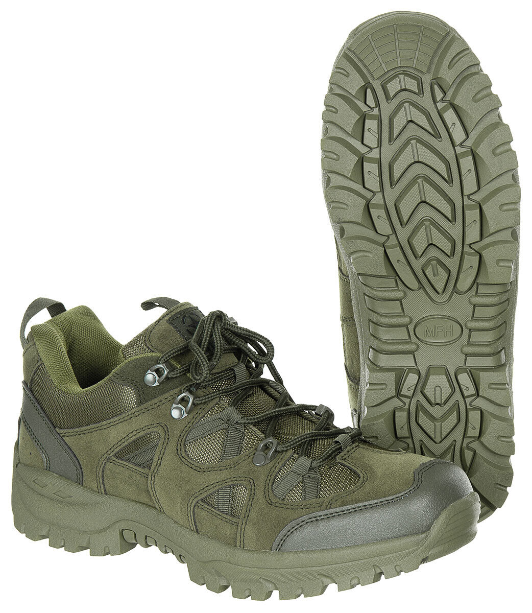 OD Green Tactical Low Shoes Lightweight Comfortable Padded Shaft Edge MFH