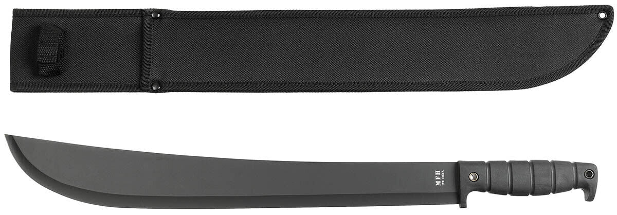Black Machete 'Kongo' with Ergonomic Handle - Total Length: 57cm