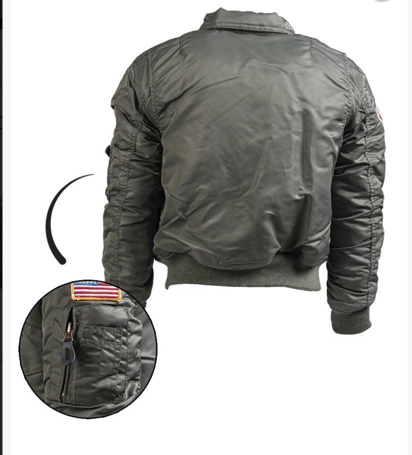 US Army Military Style Jacket Kids Size MA1 Field Pilot With Patches CWU