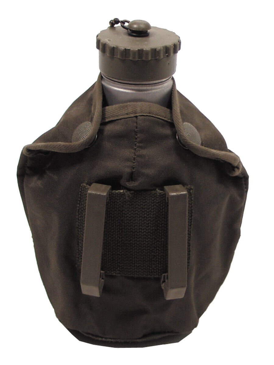 Original Austrian Army Military Bottle aAlu Cup Nylon Cover Used