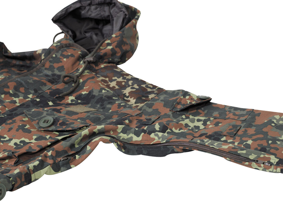 Commando Jacket Smock Hiking Mens Parka Hunting Army Ripstop Coat BW camo