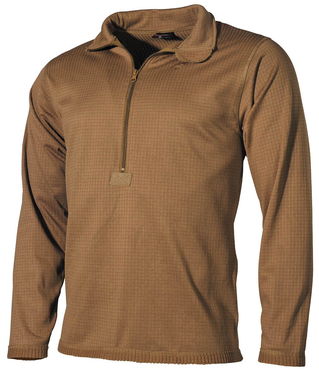 US Army Military Undershirt Breathable Fleece Level II GEN III Coyote Tan