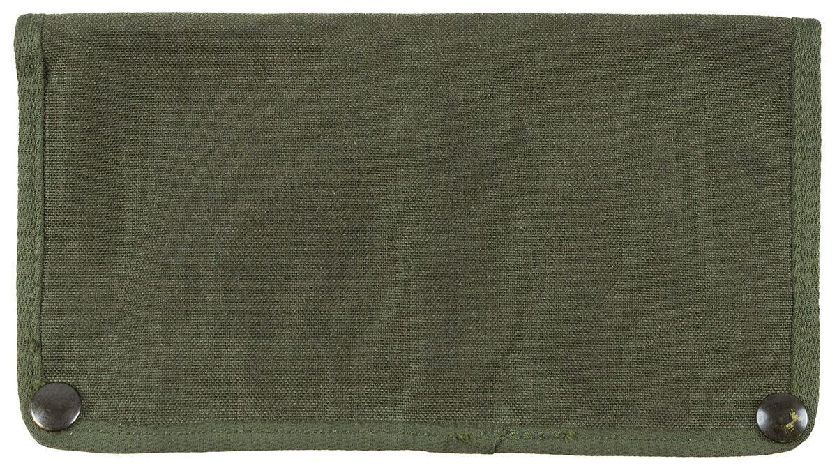 Original British Army Military GB Bag For Gun Cleaning Set Canvas, OD Green Used