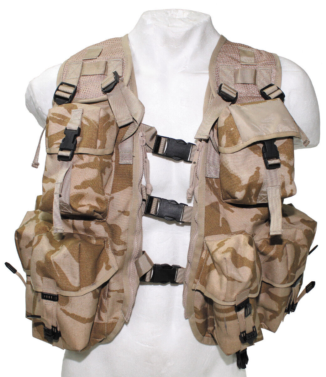 Original British Army Vest Tactical Desert Camo DPM – Used