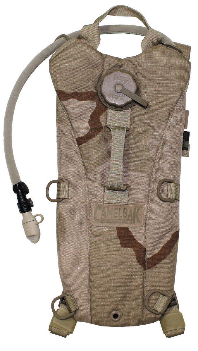 Original US military CamelBak hydration system in 3-color desert camo