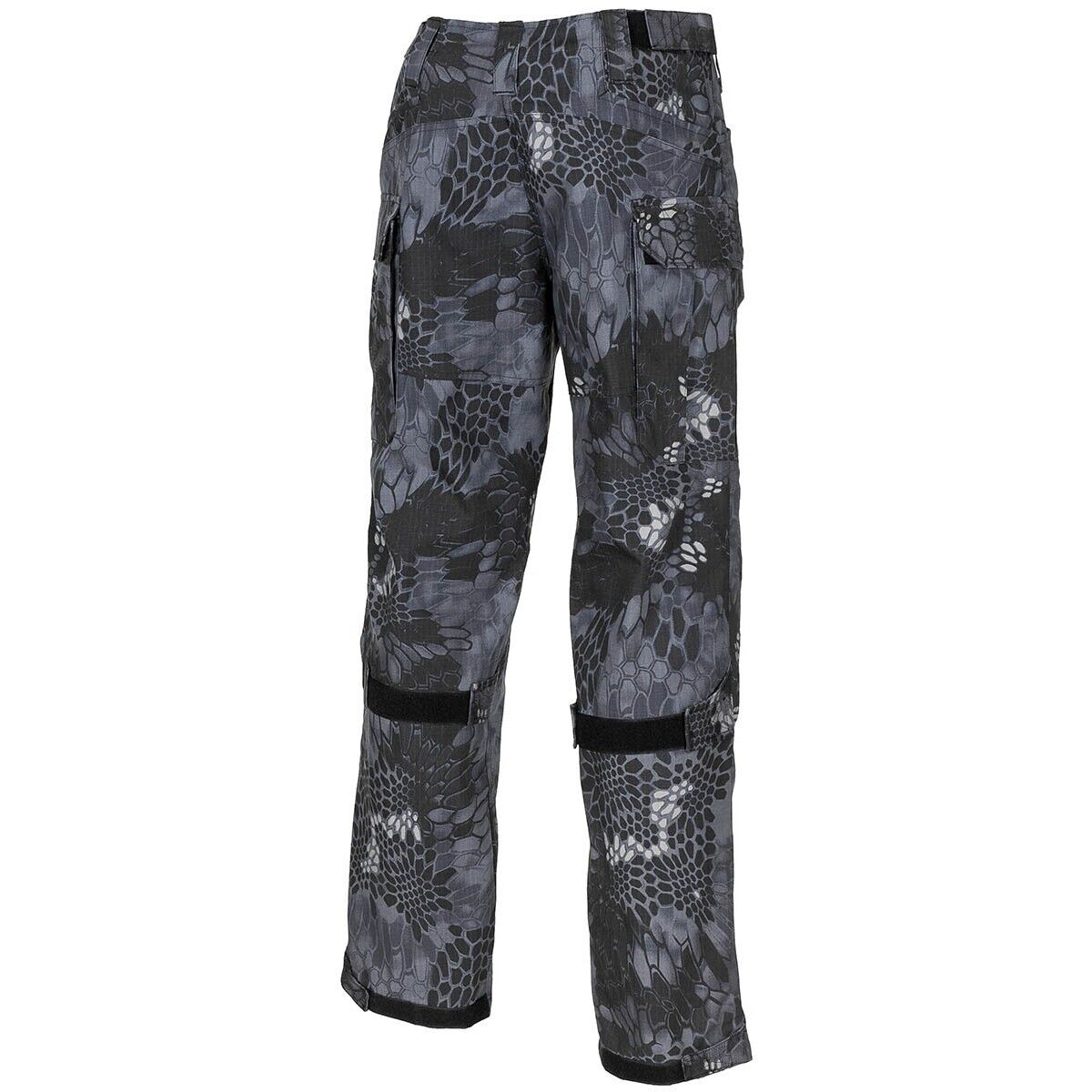 Military Combat Pants Mission Ny/Co Rip Stop Trousers Camo Snake black Camo