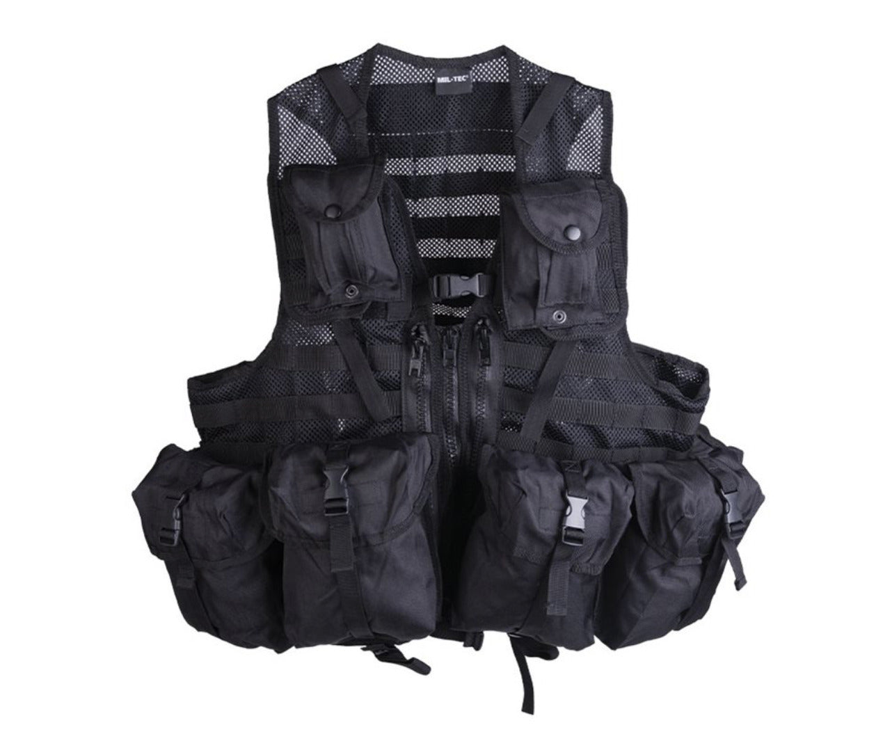 Military Army Combat Tactical Vest Modular System 8 Pockets Black