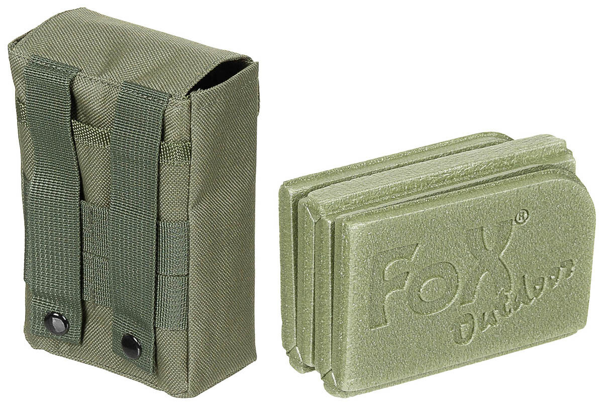 Thermal Seat Outdoor Camping Pad Foldable With Molle Pouch OD Green 38x28x0.6cm