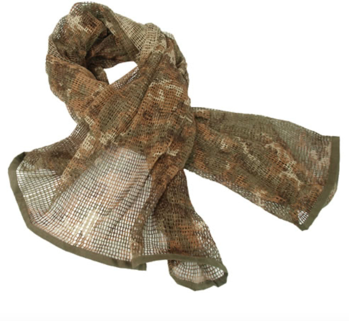 Military Army Style Net Scarf Universal Camouflage 100% Polyester Vegetato