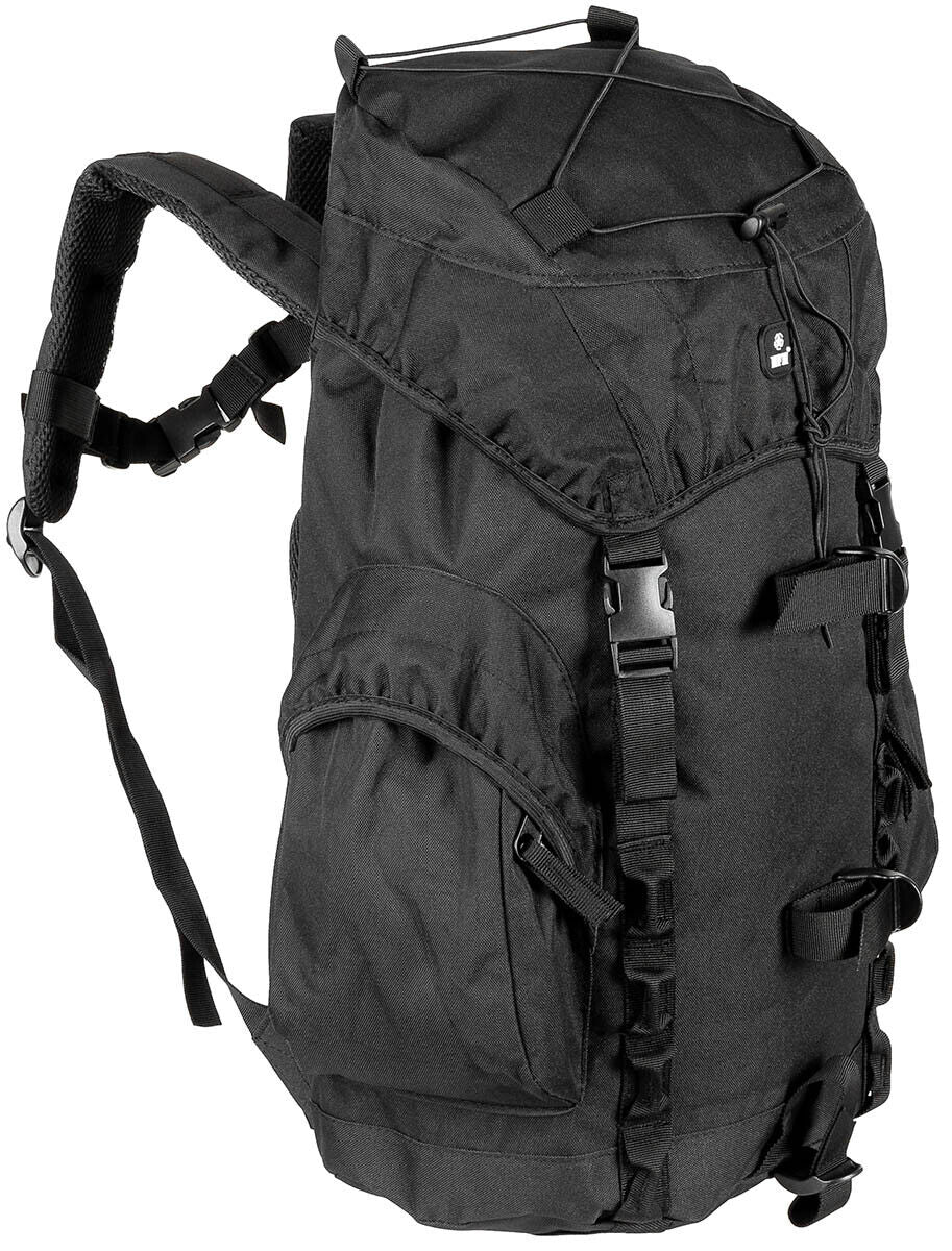 Black Backpack Recon II 25L Adjustable Straps Padded Back Breathable Material