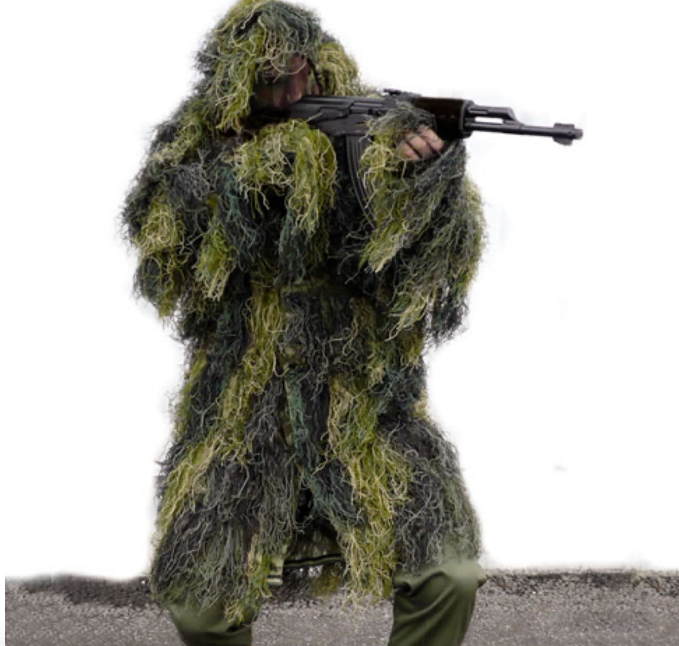 Military Ghillie Parka Suit Sniper Recon Outdoor Hunting Fire-Retardant Woodland