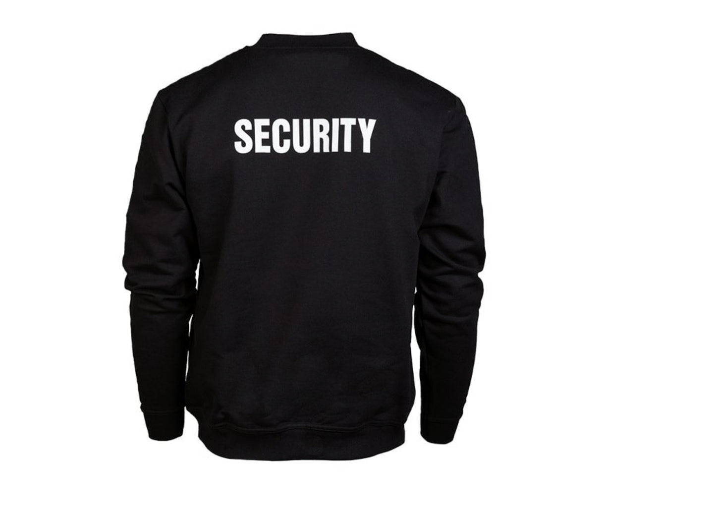 Security Sweater Guard Police Sweatshirt 100% Cotton Black
