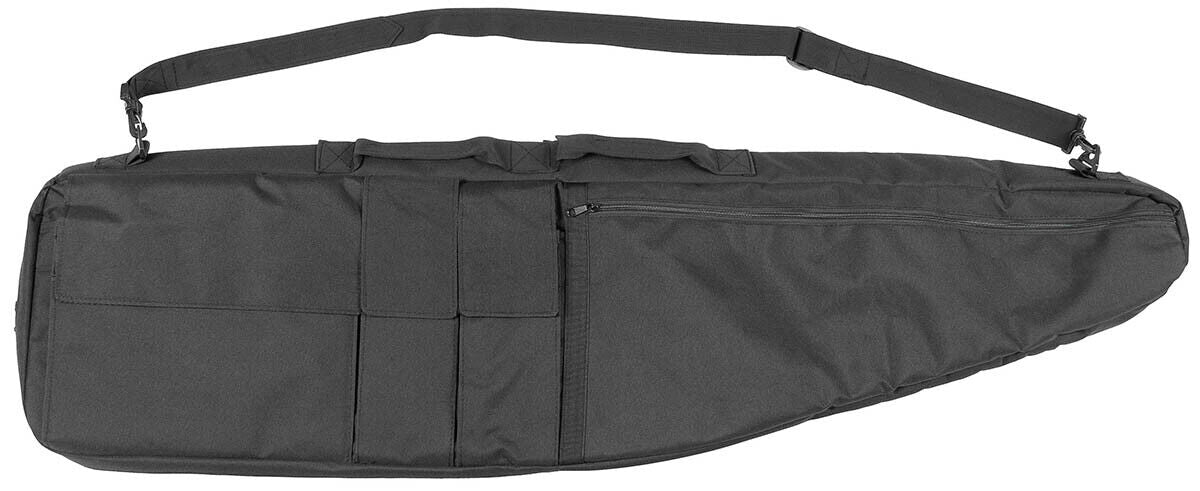 Black Paintball Rifle Bag - Padded Wearable as Backpack Adjustable Straps