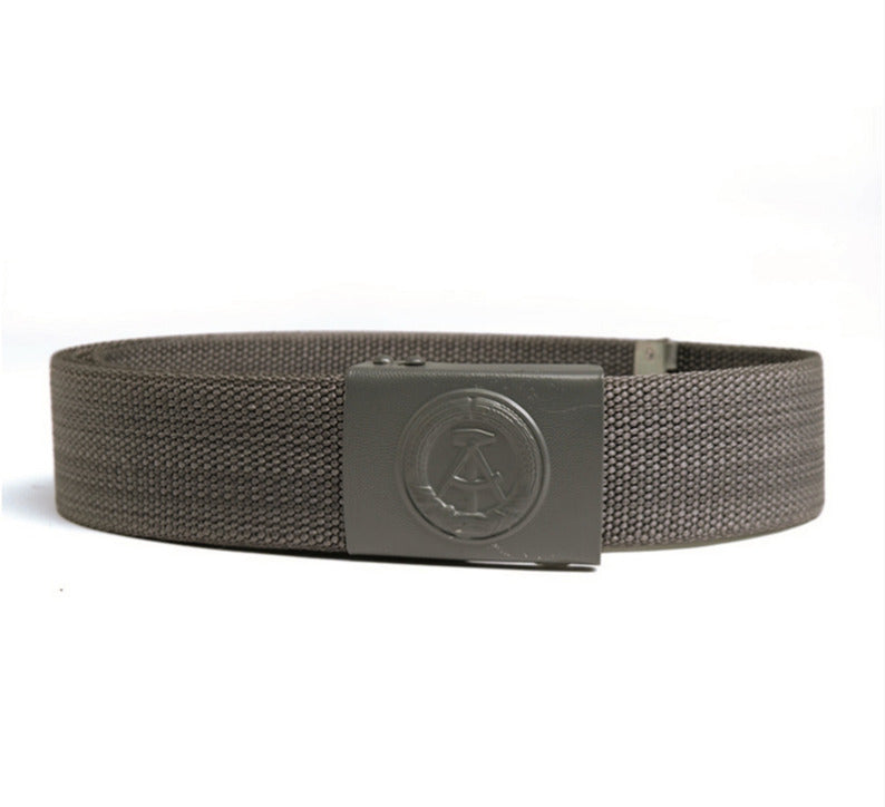East Ger.Grey East German Grey Combat Belt with Buckle Vintage Mil W.Buckle Used
